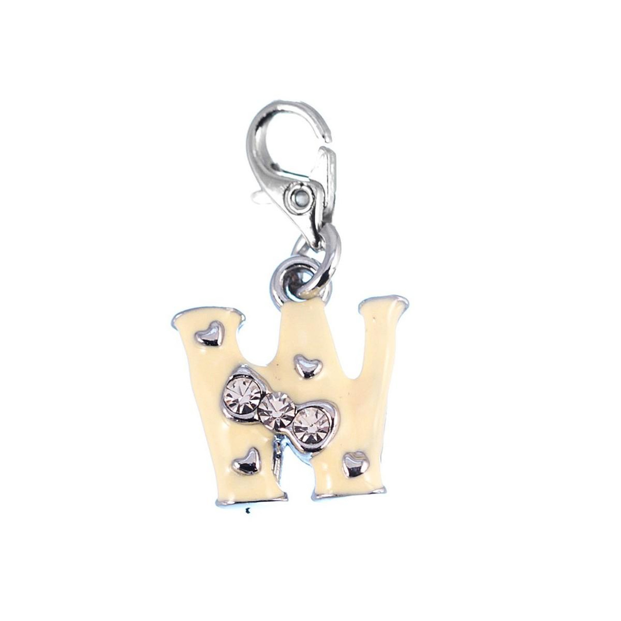SC CRYSTAL Charm Lettre W jaune SC Crystal