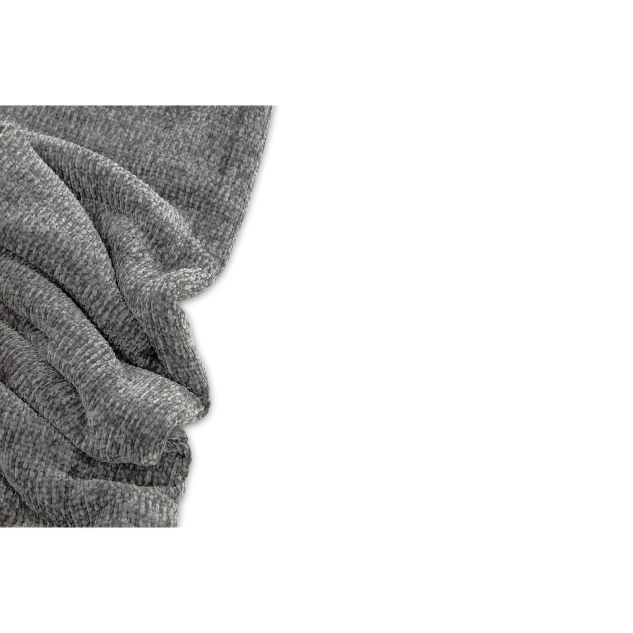 Voir la diapositive 4 : Paris Prix Plaid chenille  ally  130x170cm gris foncé