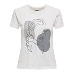 JACQUELINE DE YONG T shirt /Gris Femme JDY Life. Coloris disponibles : Blanc