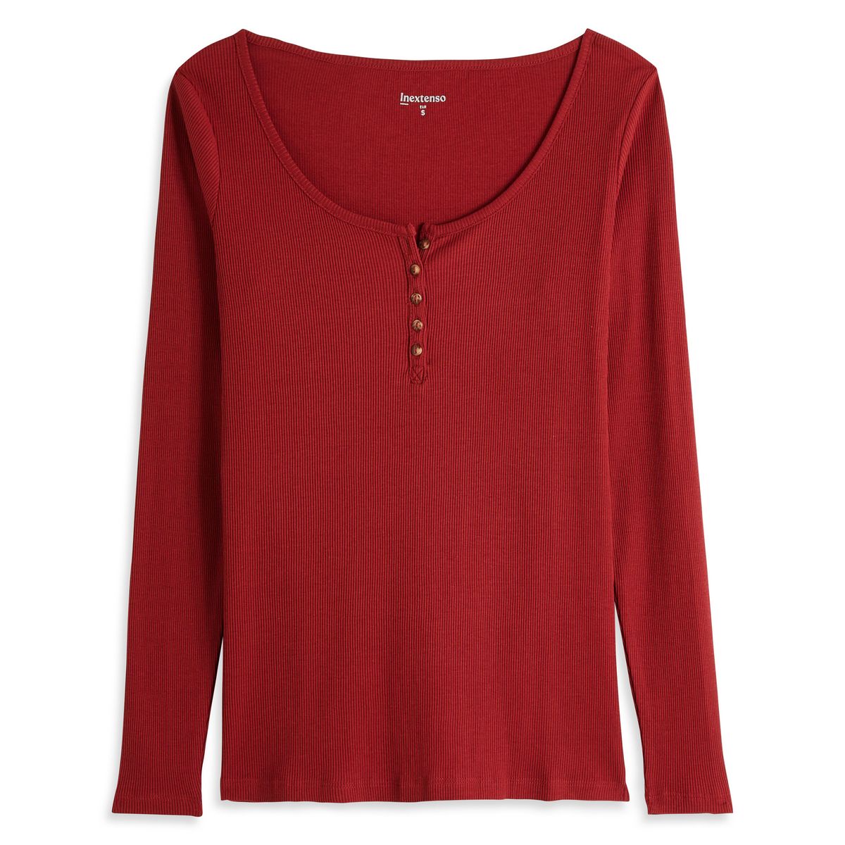 INEXTENSO T-shirt rouge en coton femme