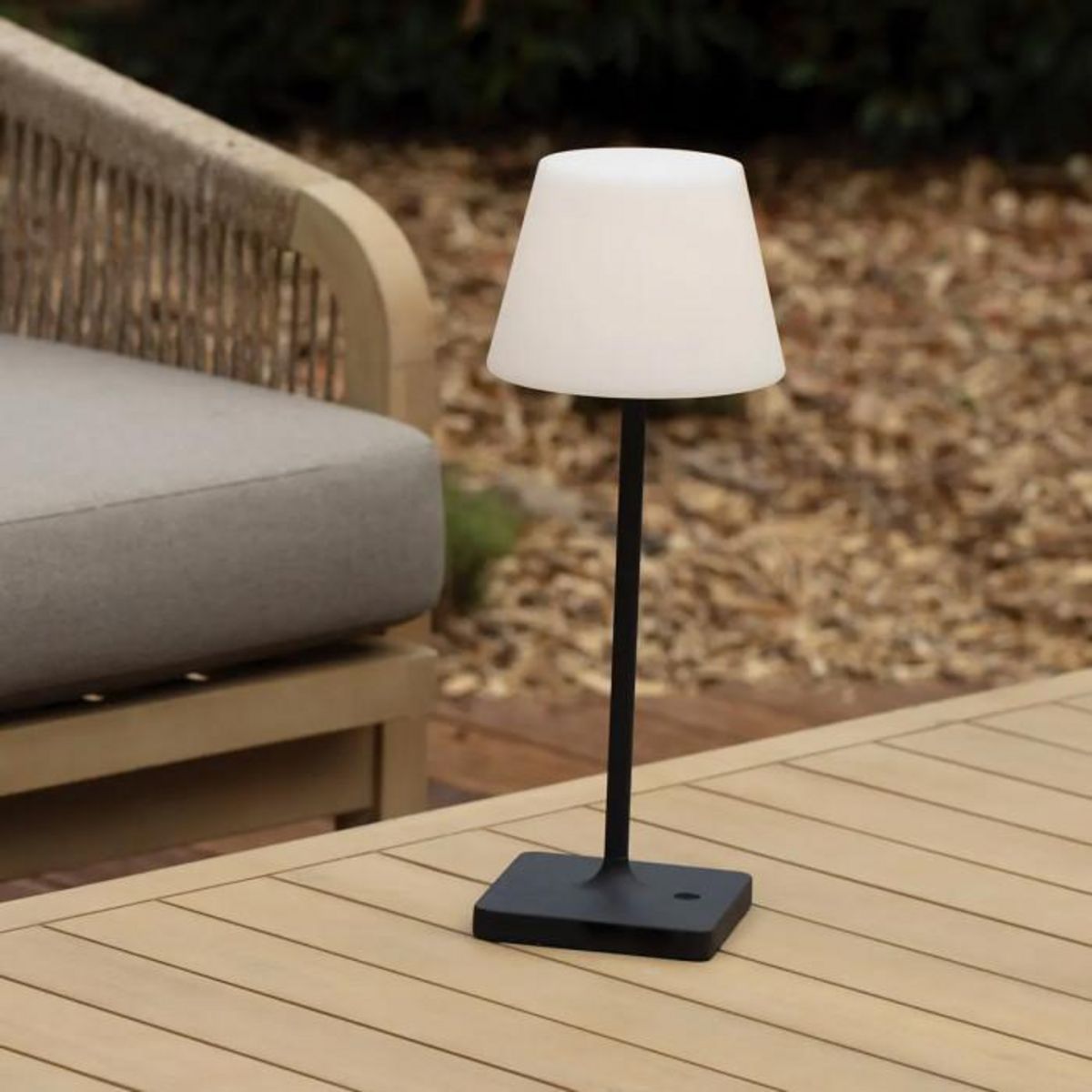 ATMOSPHERA Lampadaire extérieur Rony - Hauteur 39 cm - Blanc