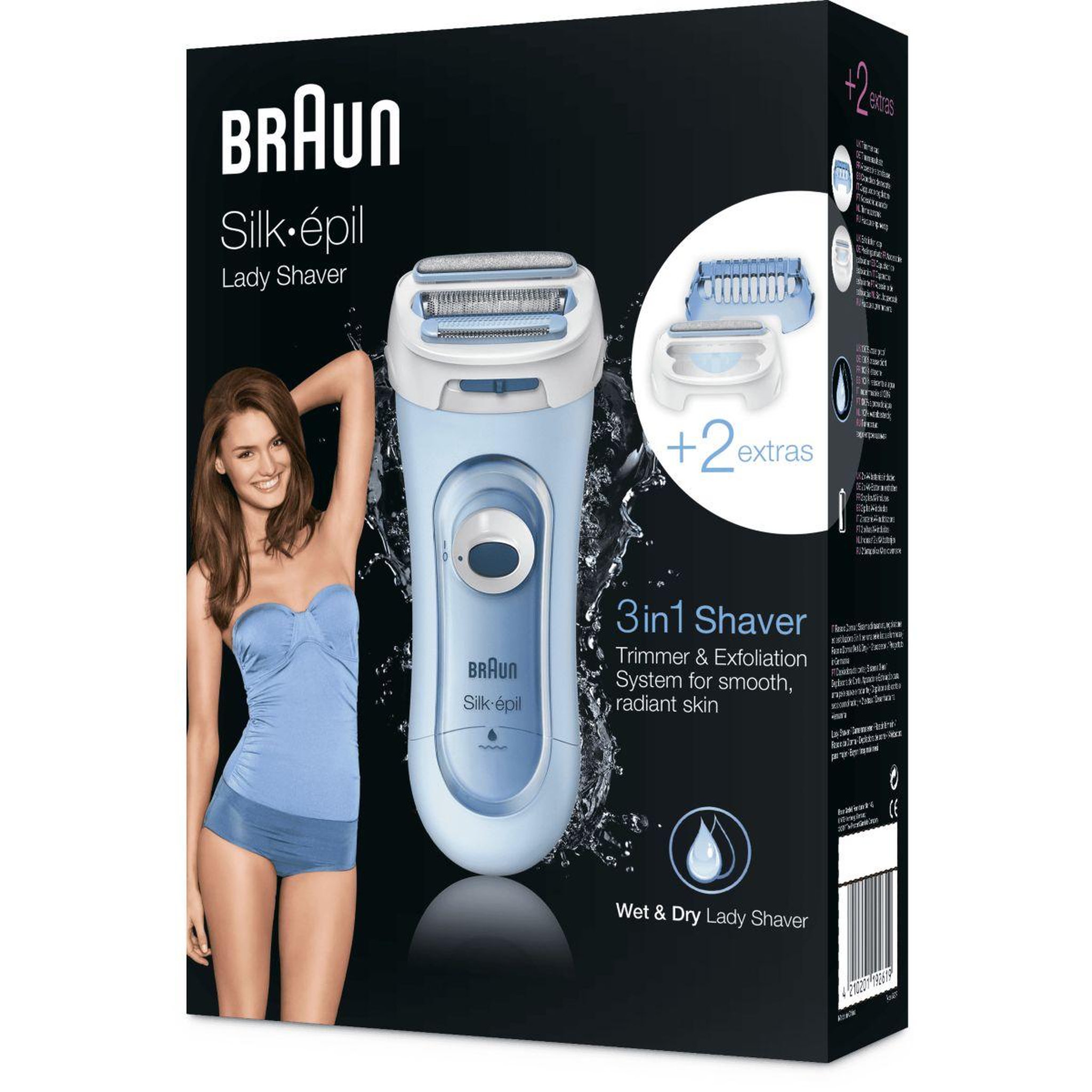 Voir la diapositive 2 : BRAUN Rasoir électrique femme silk-épil ls5160 wd bleu