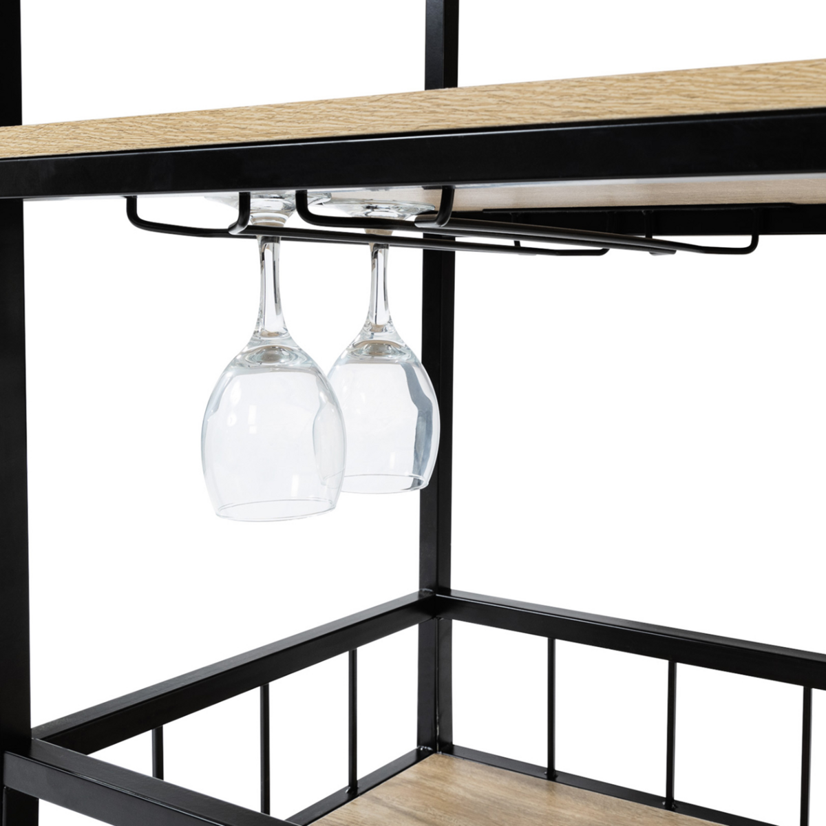 ID MARKET Desserte de cuisine DETROIT sur roulettes plateau amovible design industriel