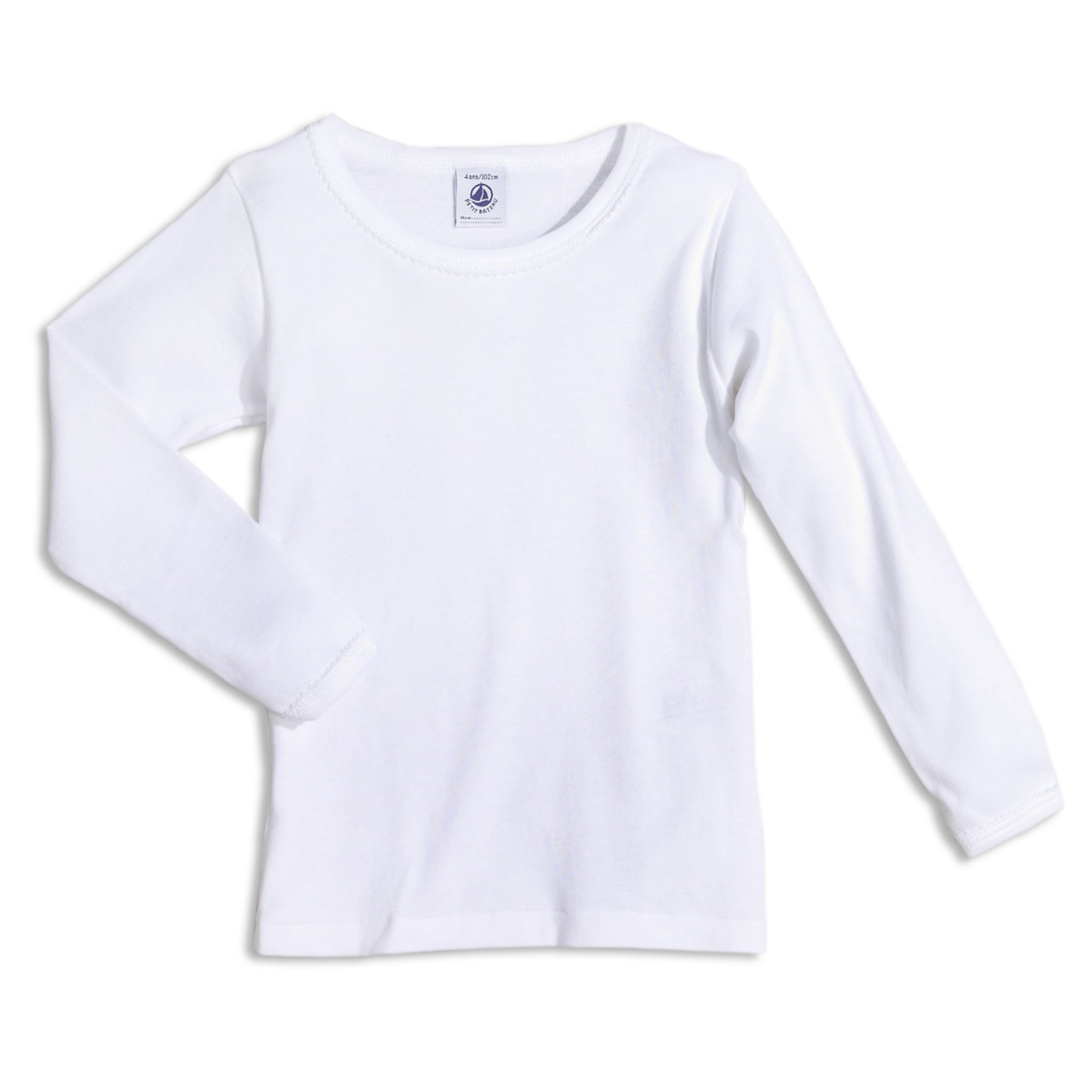 Lot De 2 Tee Shirts Manches Longues Fleur En Coton Petite Fille Variante 1