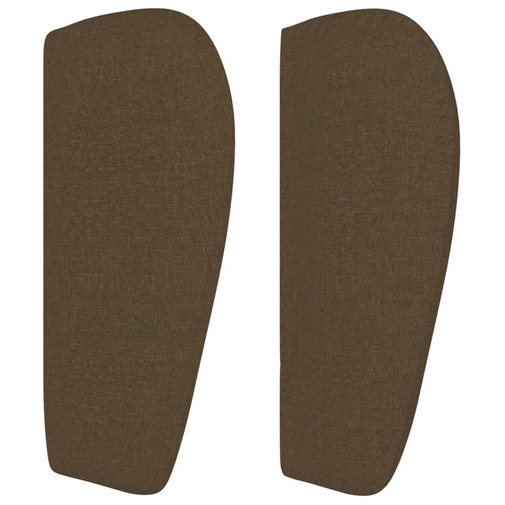Voir la diapositive 4 : VIDAXL Tete de lit avec oreilles Marron fonce 163x23x78/88 cm Tissu