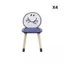 SWEEEK Table pour enfant avec pot à crayon + 4 chaises Monsieur Heureux collection Monsieur Madame