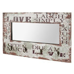 Paris Prix Patère Murale & Miroir  4 Crochets  80cm Naturel