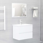 VIDAXL Meubles de salle de bain blanc bois d'ingenierie