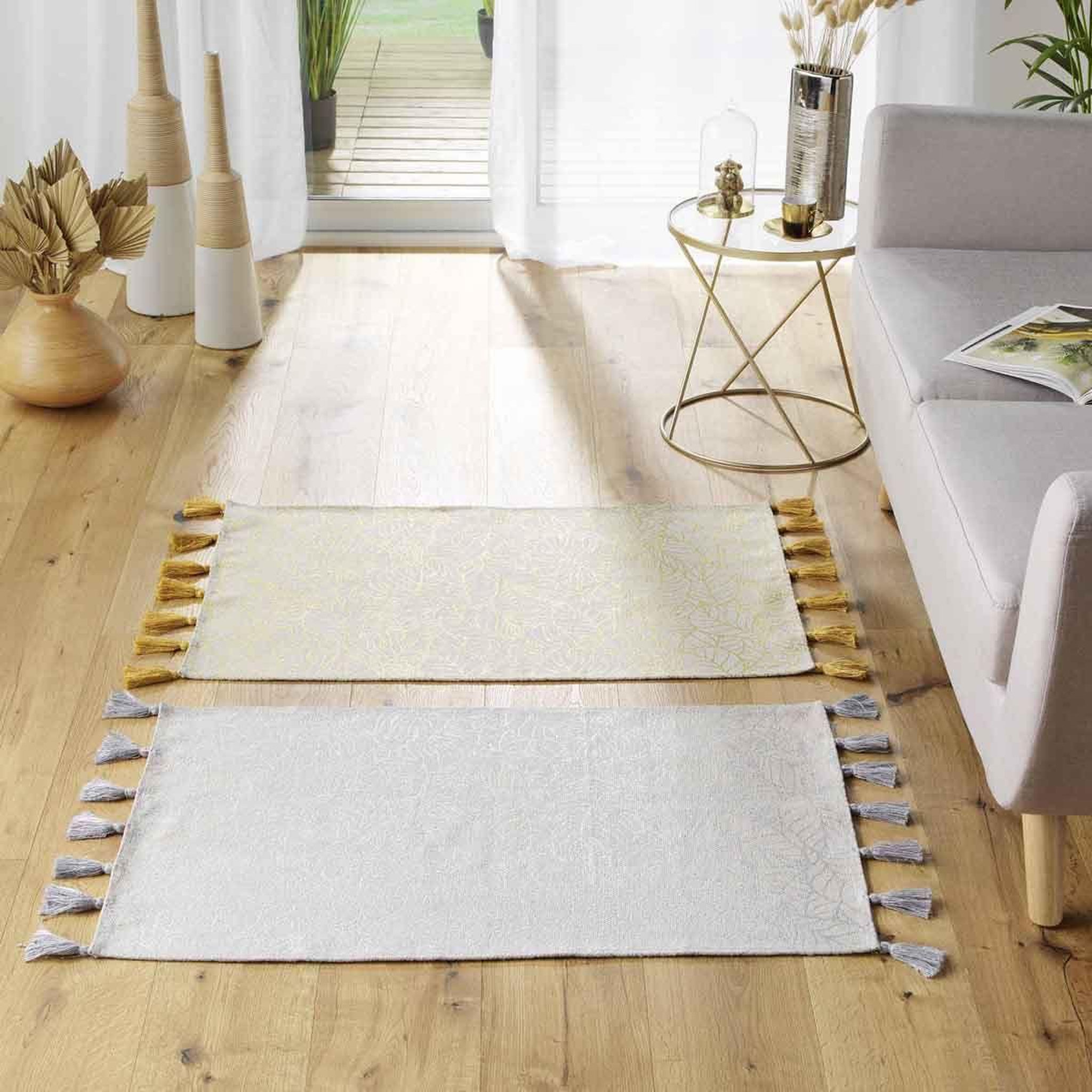 Voir la diapositive 3 : Douceur d'Intérieur Tapis déco imprimé  solea  60x90cm or
