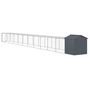 Voir la diapositive 5 : VIDAXL Poulailler avec cour anthracite 117x1221x123 cm acier galvanise