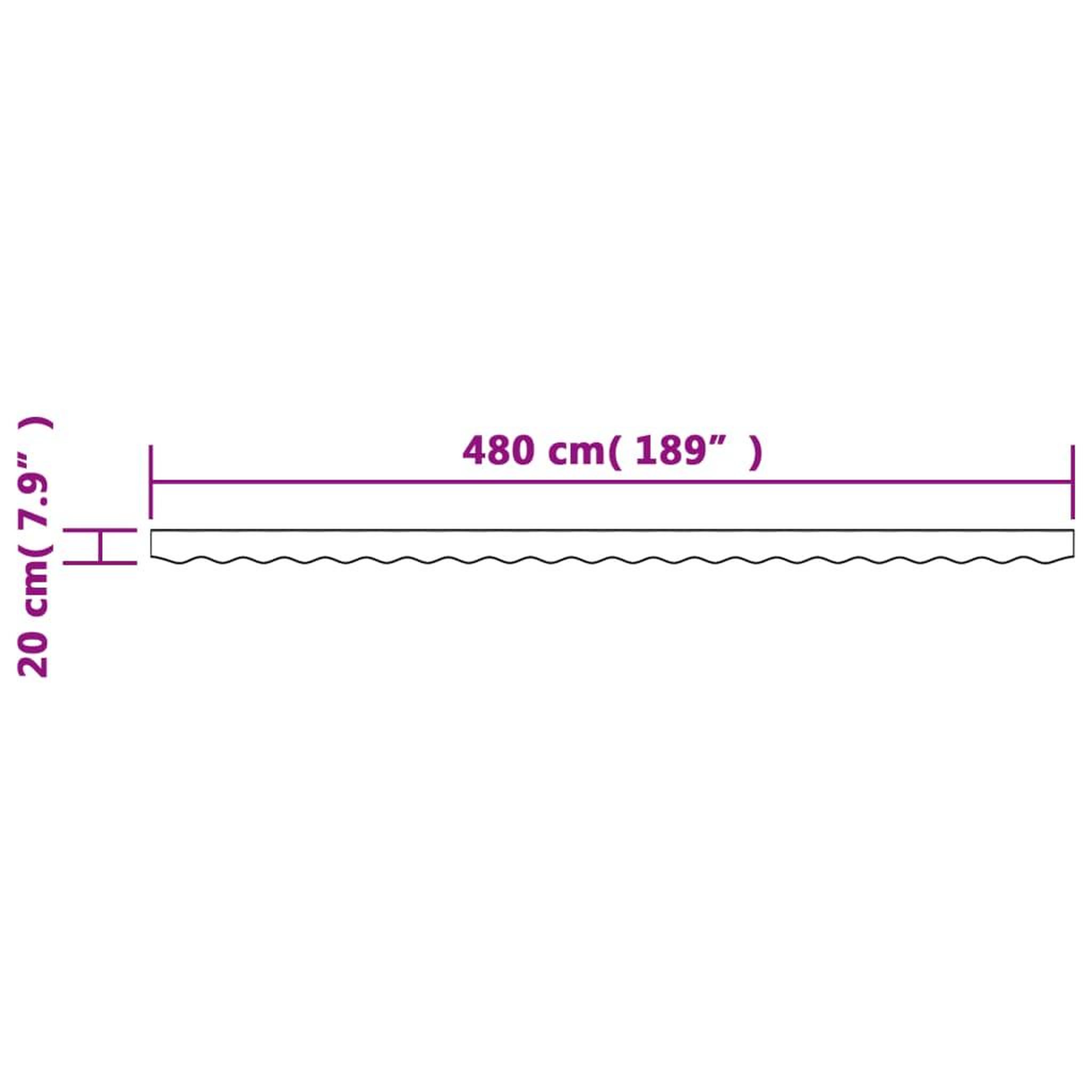Voir la diapositive 6 : VIDAXL Tissu de remplacement de cantonniere d'auvent anthracite blanc