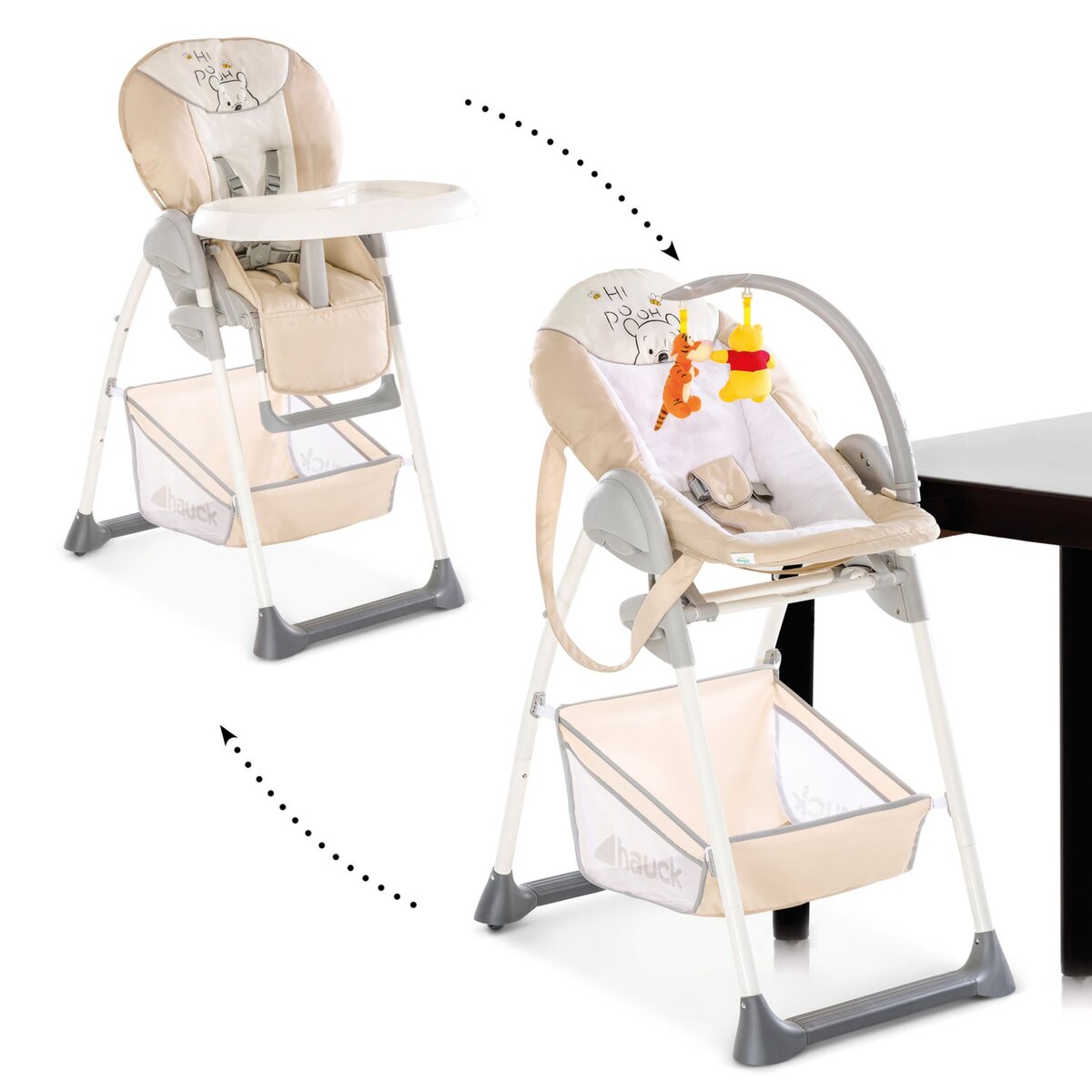 HAUCK Chaise haute Sit N Relax 2 en 1 - Winnie l'ourson