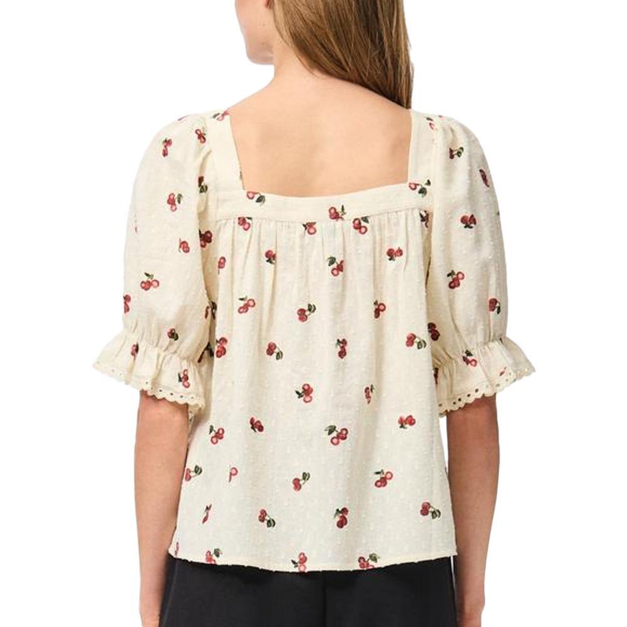 Voir la diapositive 2 : Pieces Blouse Beige Femme Pieces Pcthea 3/4 Square Neck
