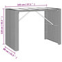 Voir la diapositive 6 : VIDAXL Ensemble de bar de jardin 7 pcs avec coussins gris poly rotin