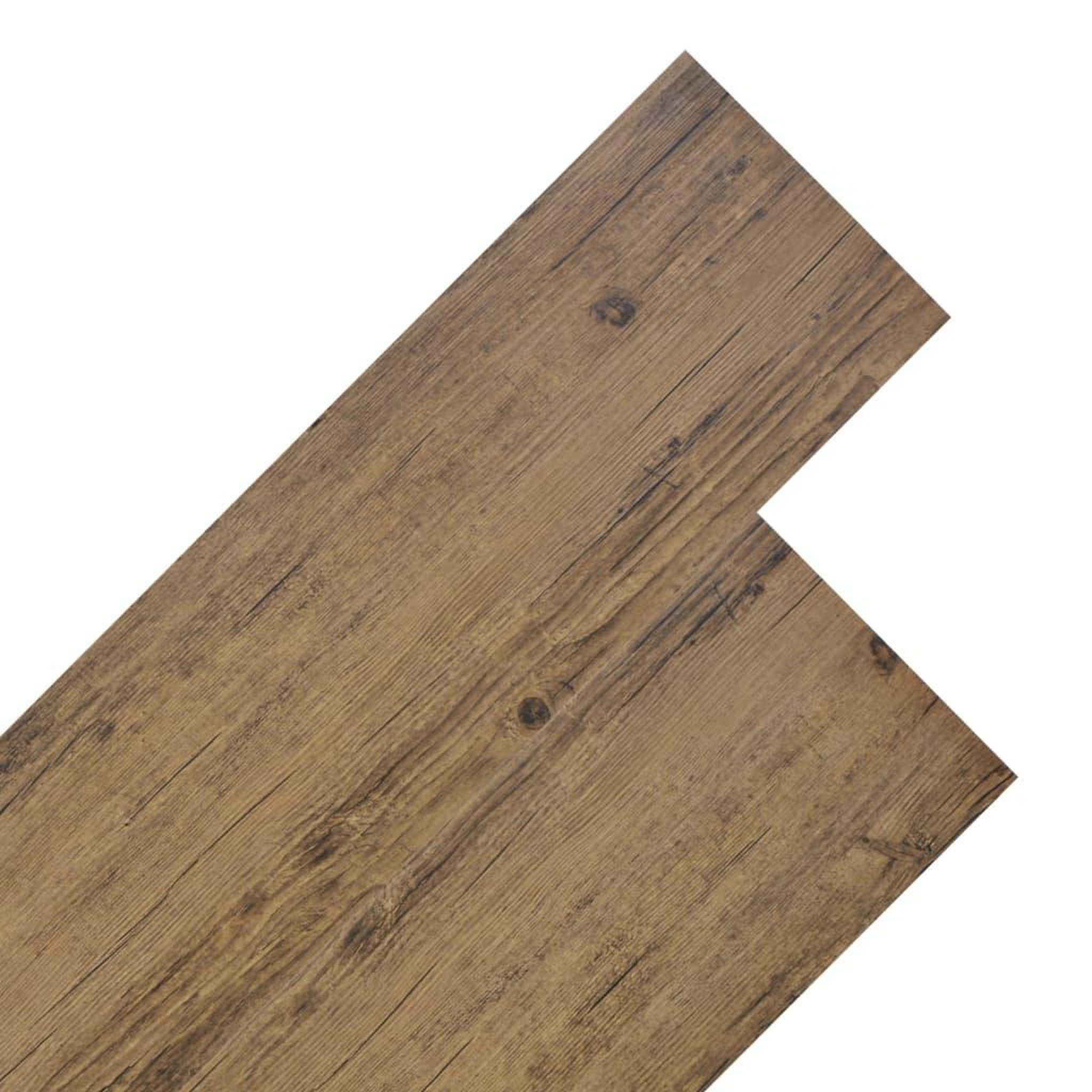 Voir la diapositive 1 : VIDAXL Planches de plancher PVC Non auto-adhesif 5,26 m^2 Marron noyer