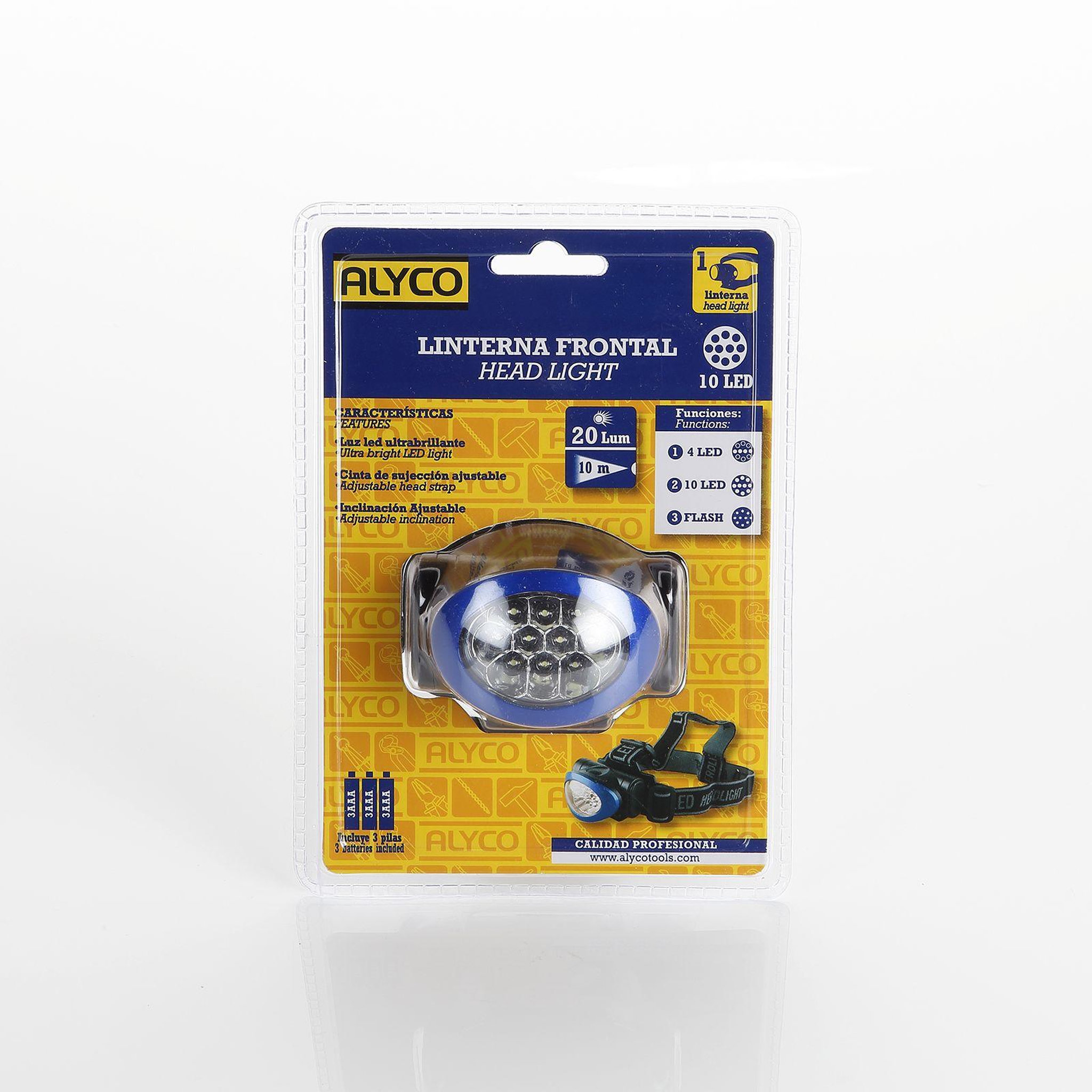Voir la diapositive 2 : ALYCO Lampe frontale de poche 10 LED