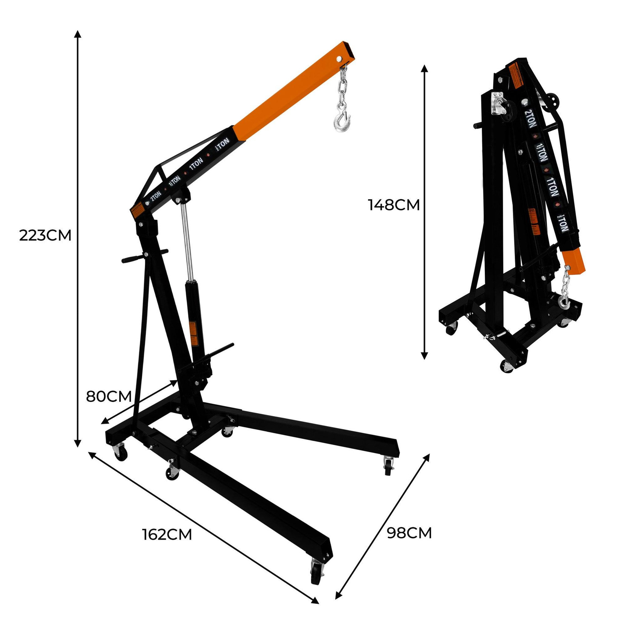 Voir la diapositive 5 : T-MECH Grue hydraulique 2 tonne