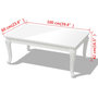 Voir la diapositive 6 : VIDAXL Table basse 100x60x42 cm Blanc brillant