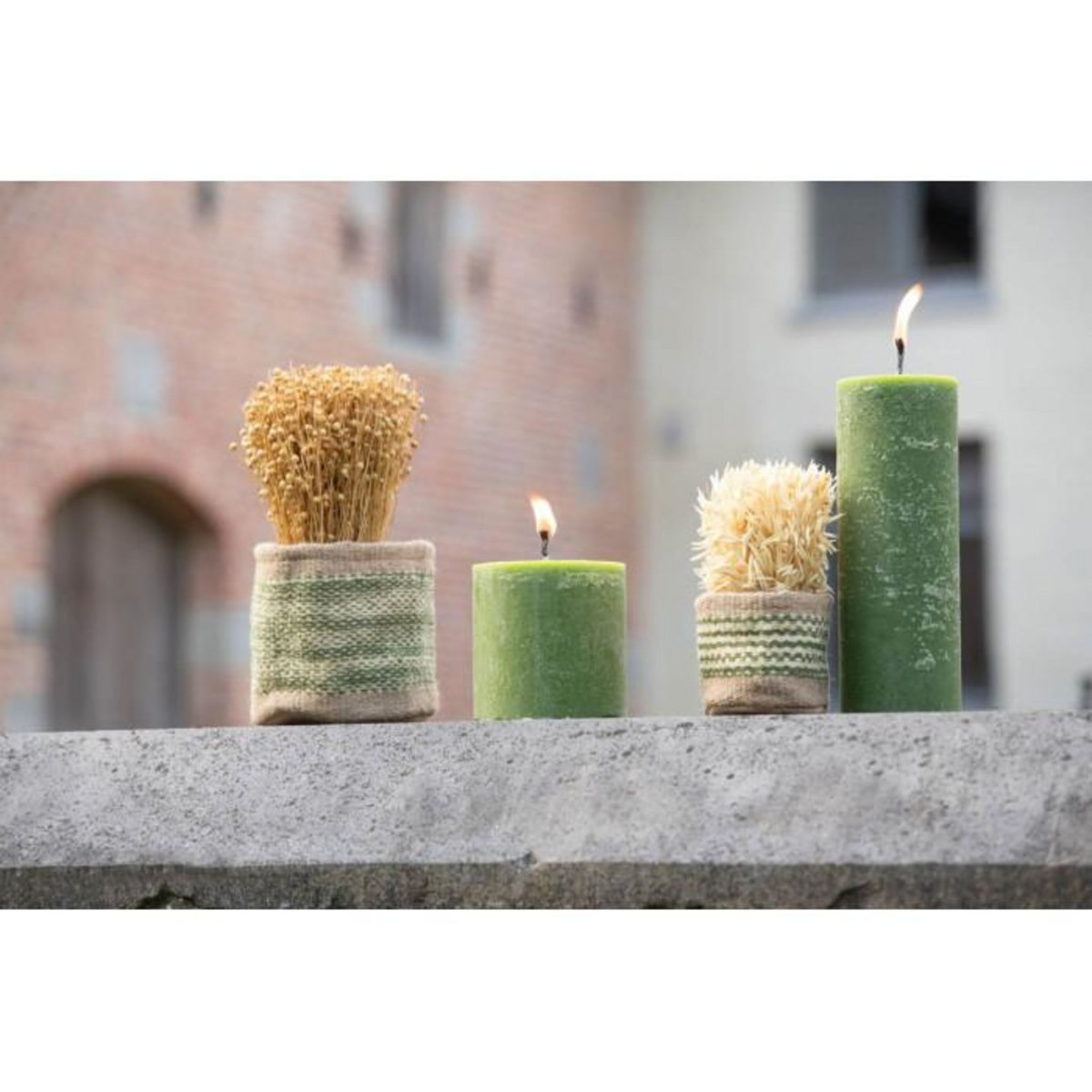 Paris Prix Bougie Pilier Extérieur  Odessa  13cm Vert