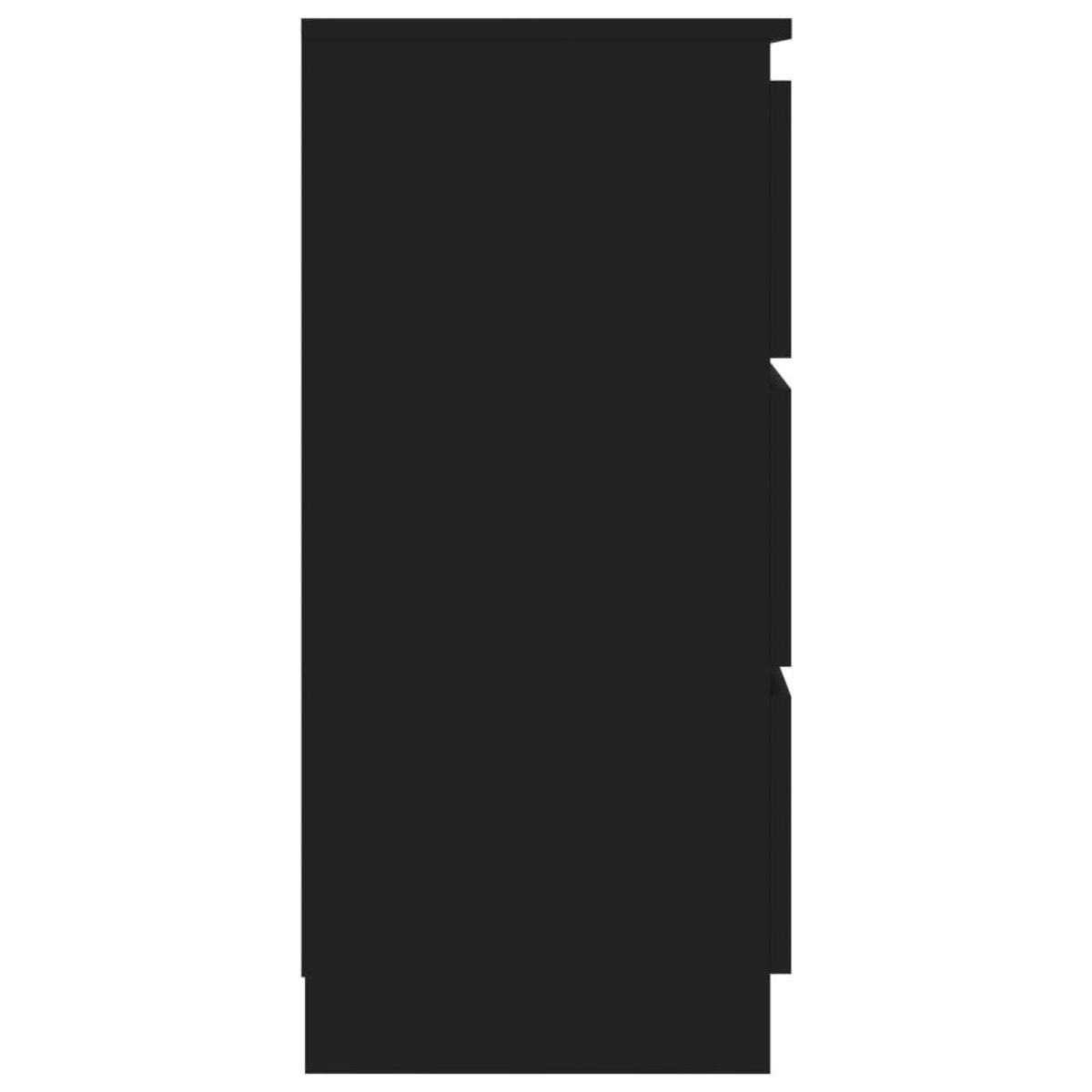 VIDAXL Buffet Noir 60x35x76 cm Bois d'ingenierie