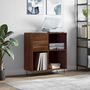 Voir la diapositive 1 : VIDAXL Armoire a disques chene marron 84,5x38x89 cm bois d'ingenierie