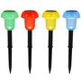 Voir la diapositive 1 : Lumisky Balise solaire 4x MUSHY Multicolore Plastique et métal H24cm