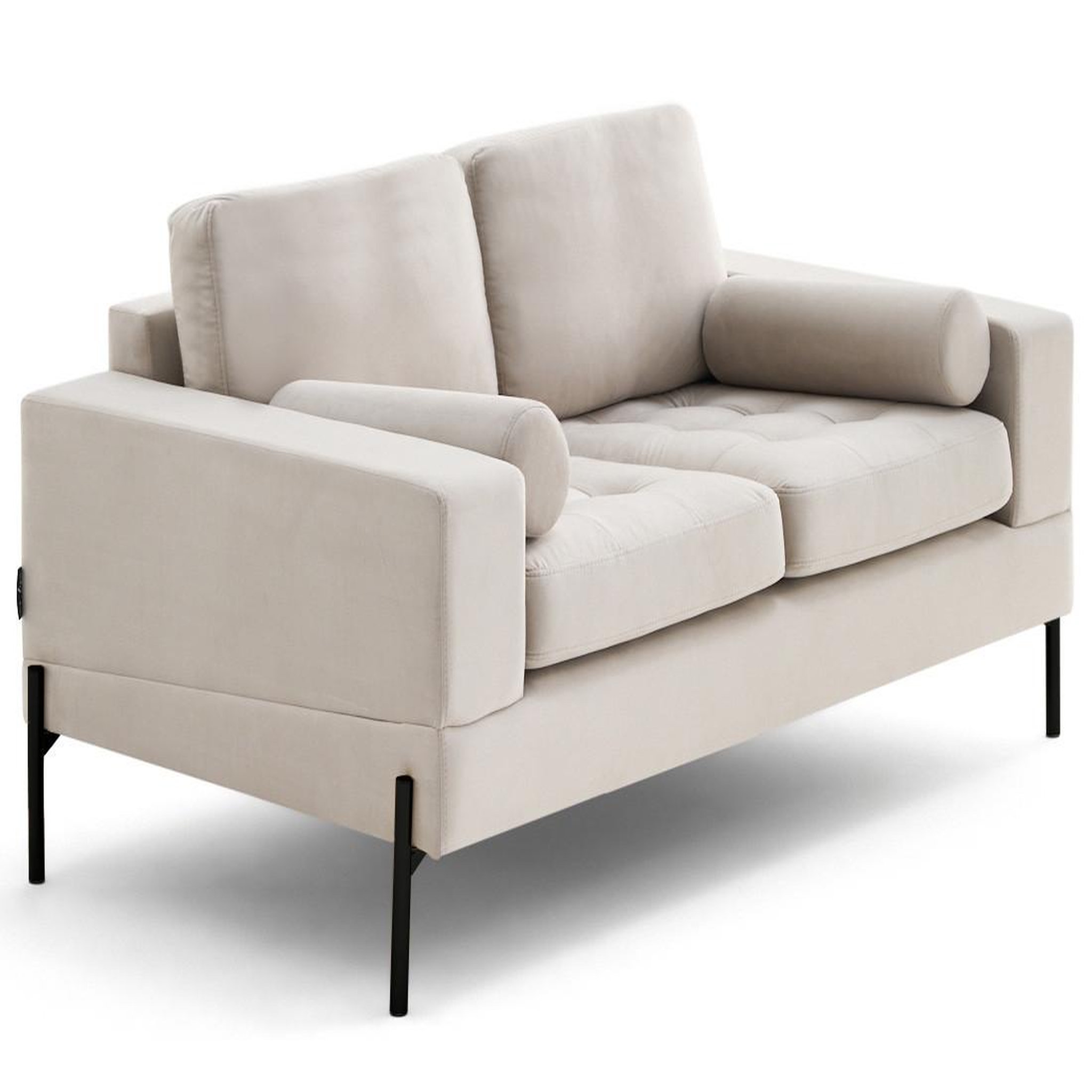 Voir la diapositive 4 : LISA DESIGN Isaure - canapé droit 2 places en velours