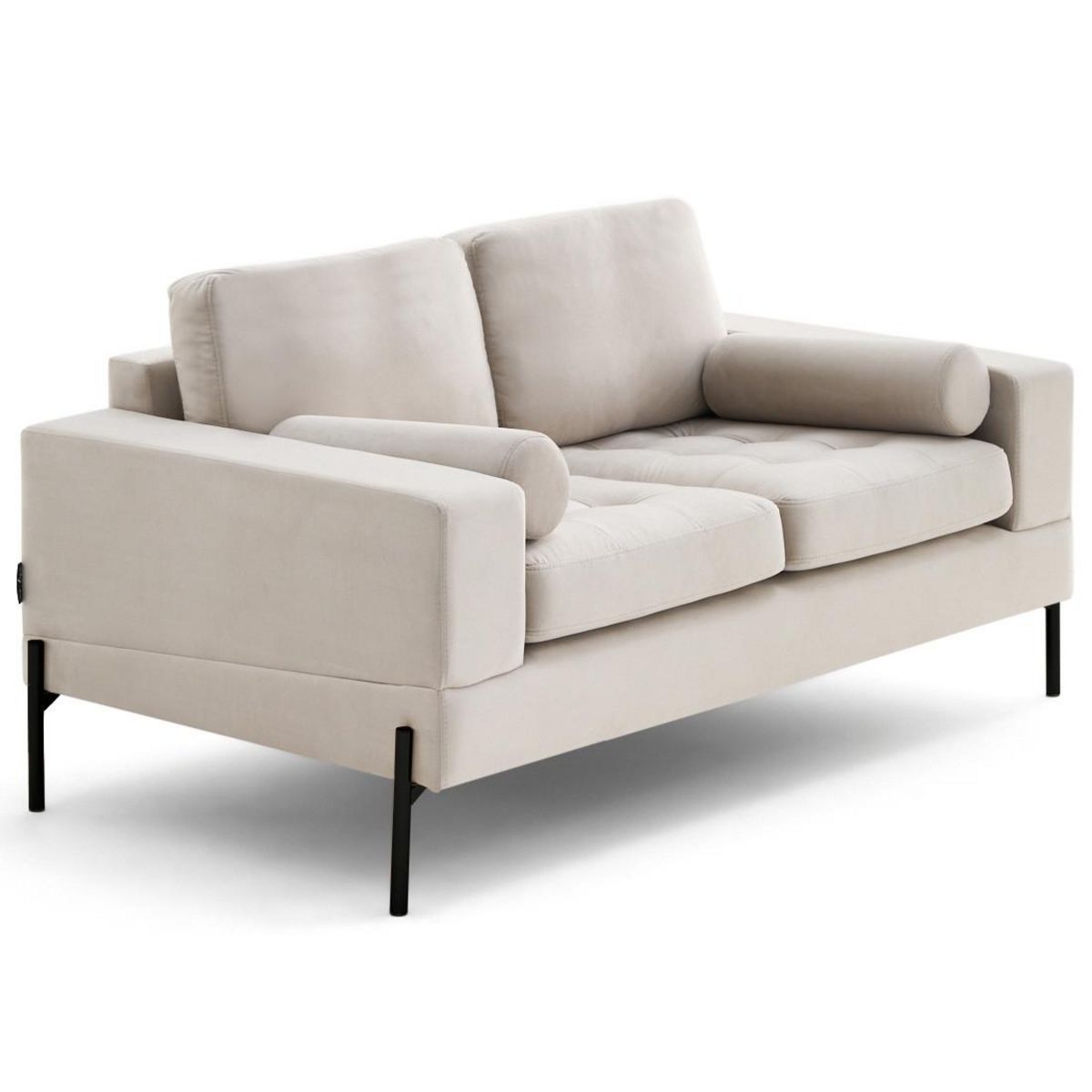 LISA DESIGN Isaure - canapé droit 2 places en velours