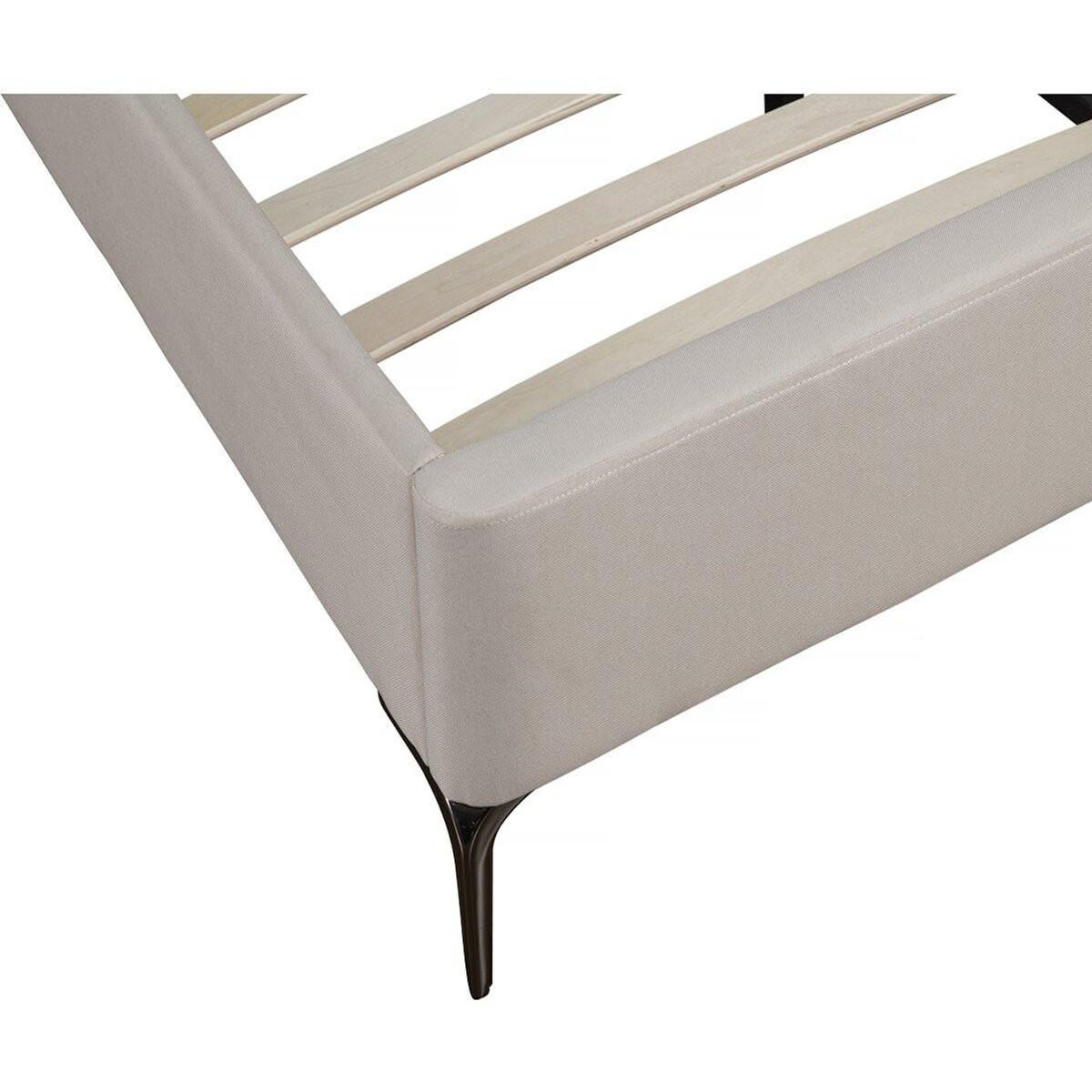 Habitat et Jardin Lit double en tissu capitonné   Aspen  140 x 190 cm - Beige