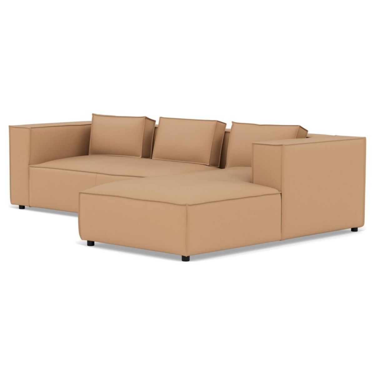 LISA DESIGN Stella - canapé d'angle droit 4 places en simili