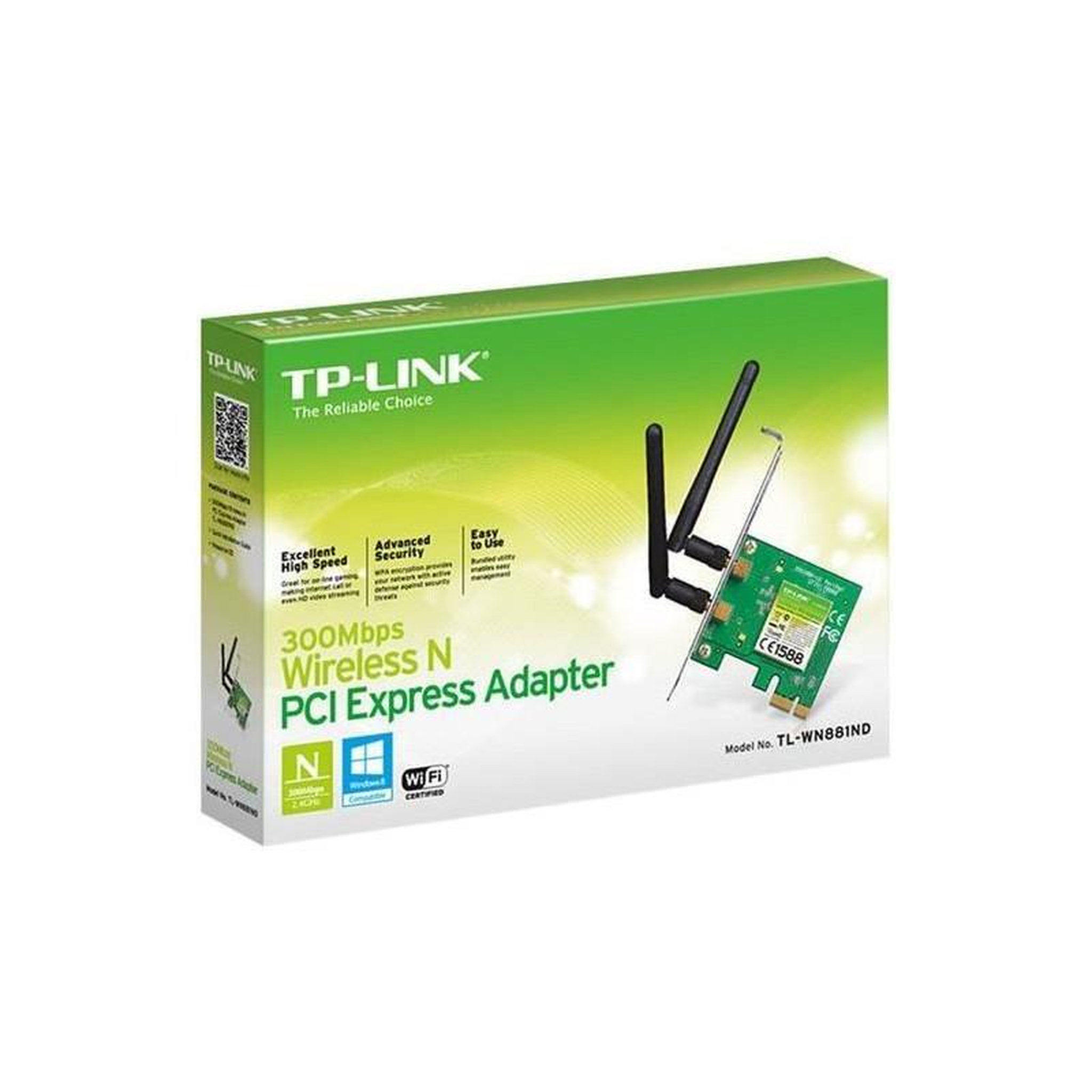 Voir la diapositive 2 : TPLINK TP-LINK Adaptateur PCI EXPRESS N300 WN881ND