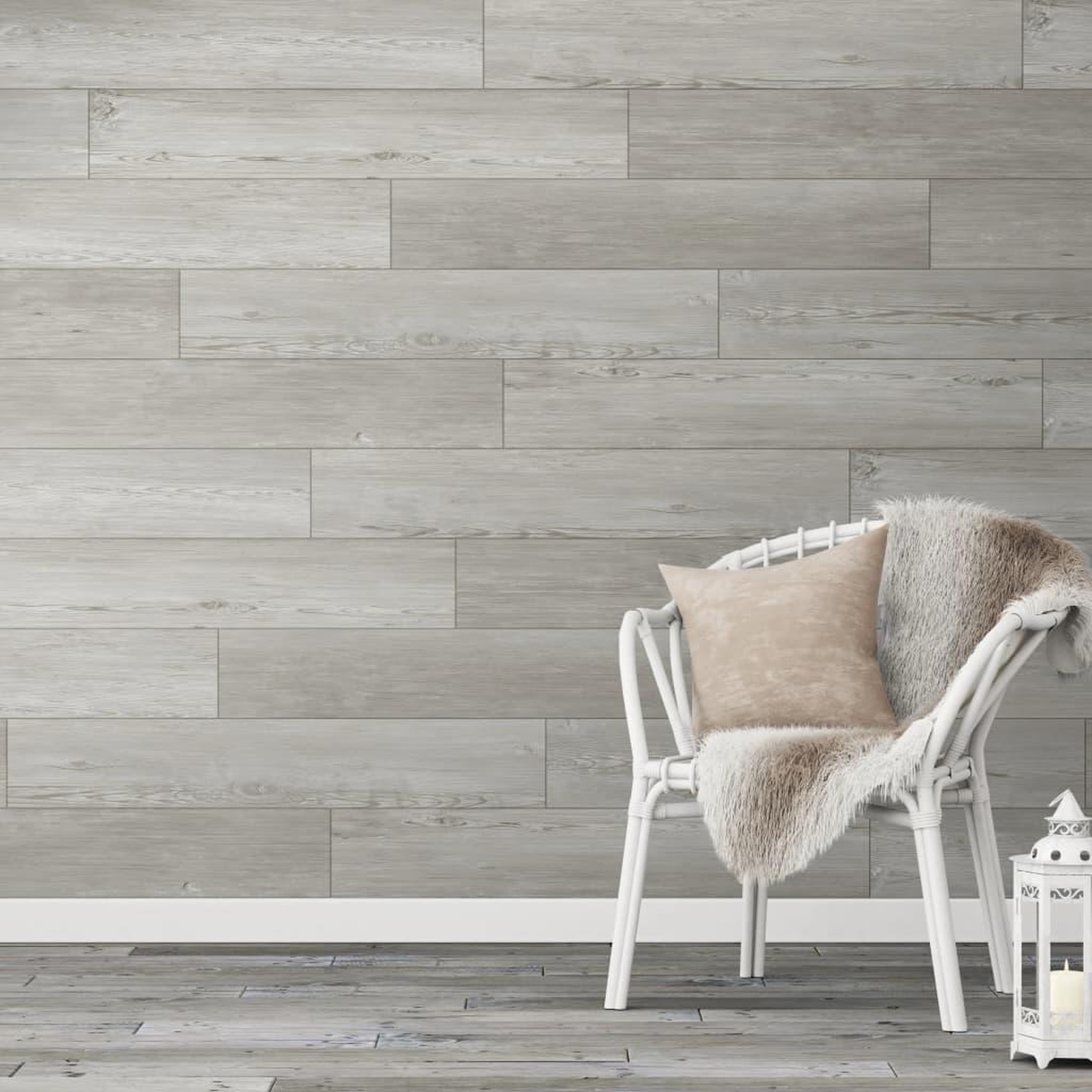 Voir la diapositive 3 : Grosfillex Grosfillex Carreau de revetement mural 15 pcs 15x90cm Chene gris clair