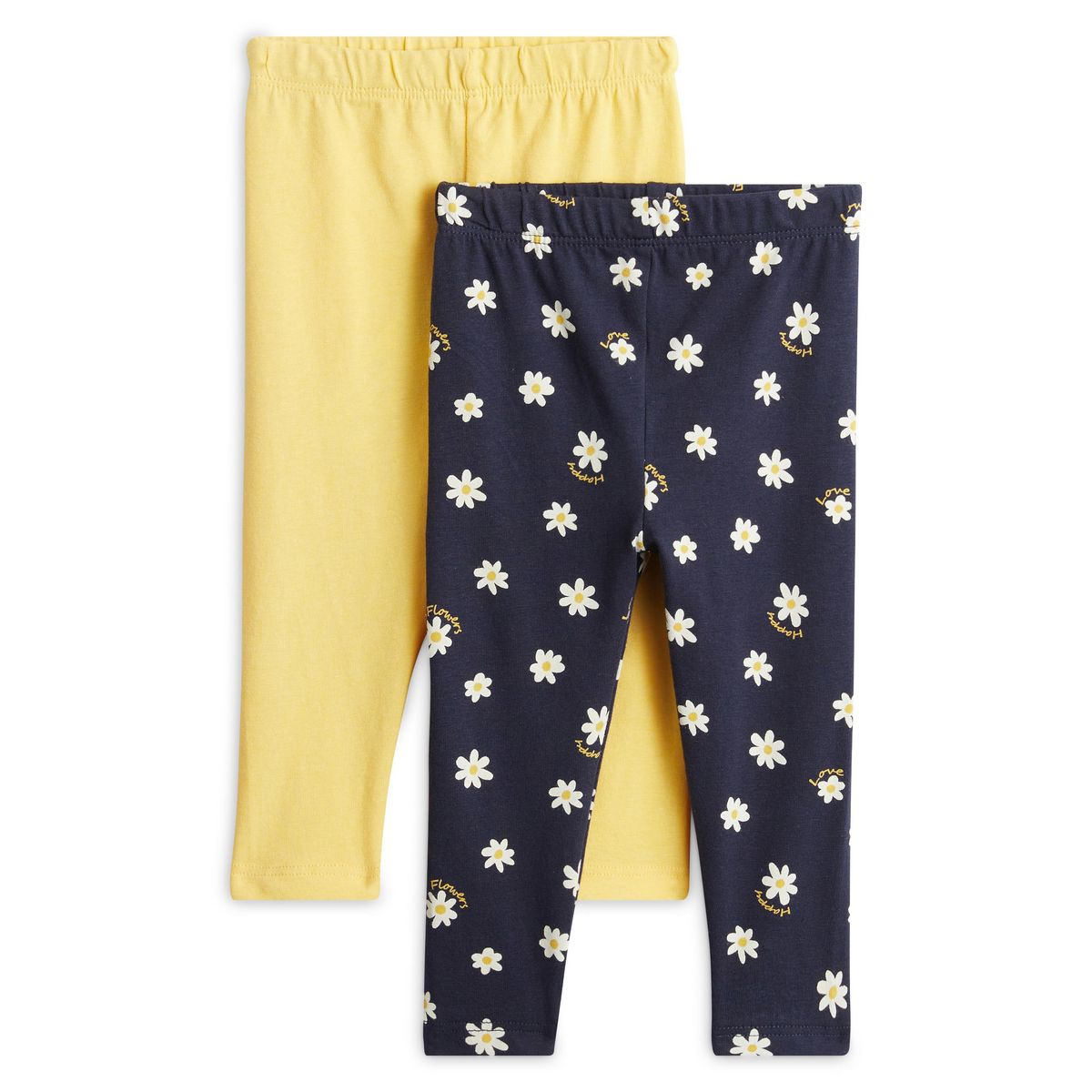 IN EXTENSO Lot de 2 leggings fleurs bébé fille
