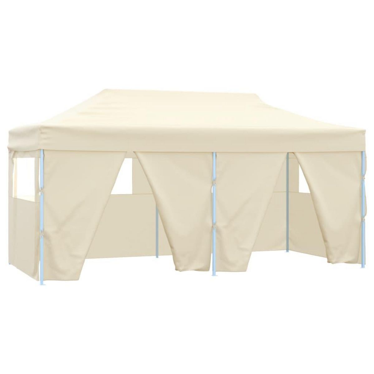 VIDAXL Tente de reception pliable avec 4 parois 3x6 m Acier Creme
