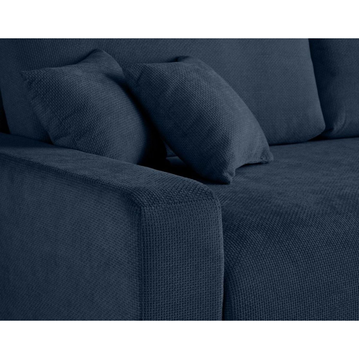 LISA DESIGN Pivoine - canapé droit 3 places - convertible avec coffre - en velours texturé