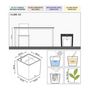 Voir la diapositive 2 : LECHUZA Cube Premium 50 - Kit Complet, blanc brillant 50 cm