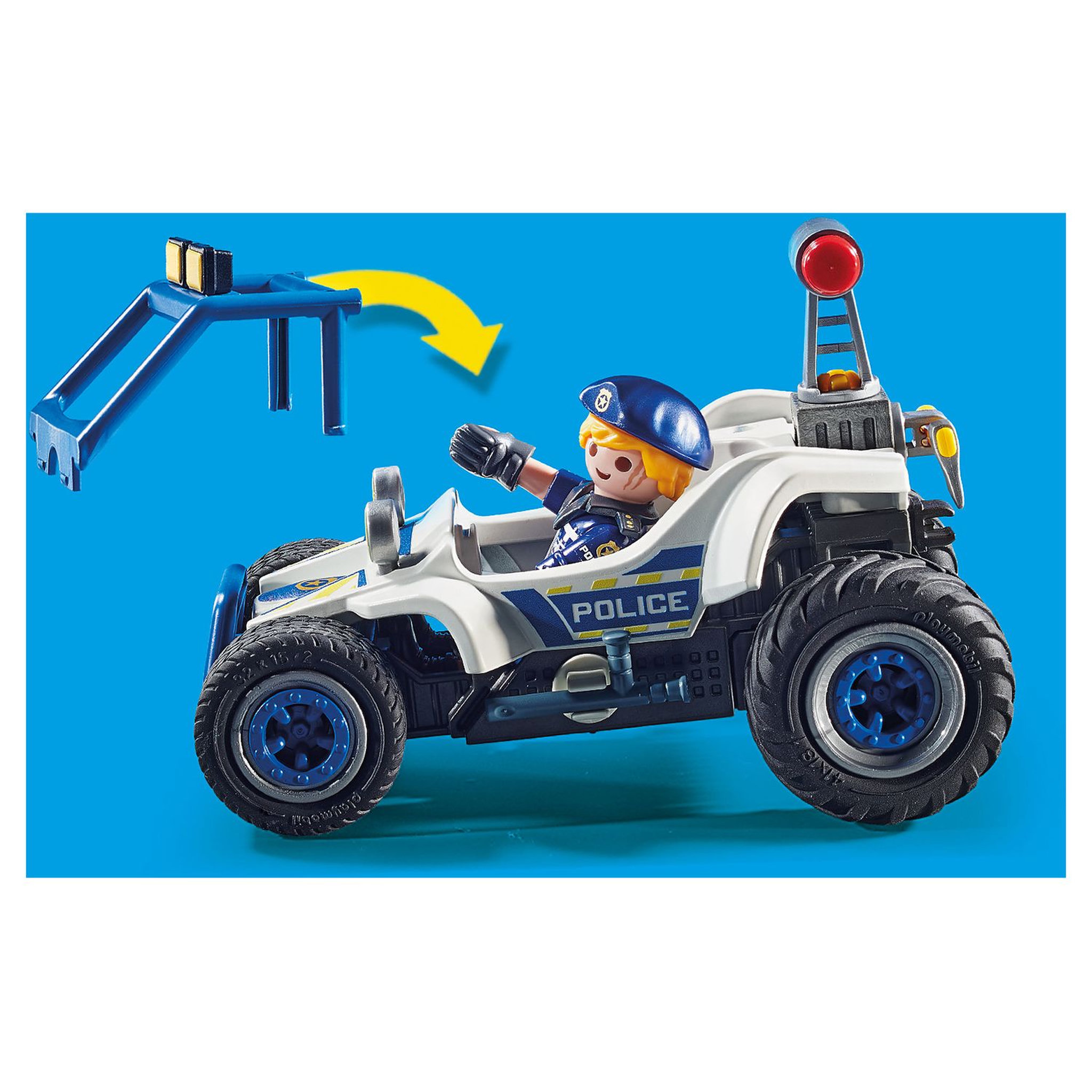 Voir la diapositive 2 : PLAYMOBIL 70570 - City Action - Policier avec voiturette et voleur moto