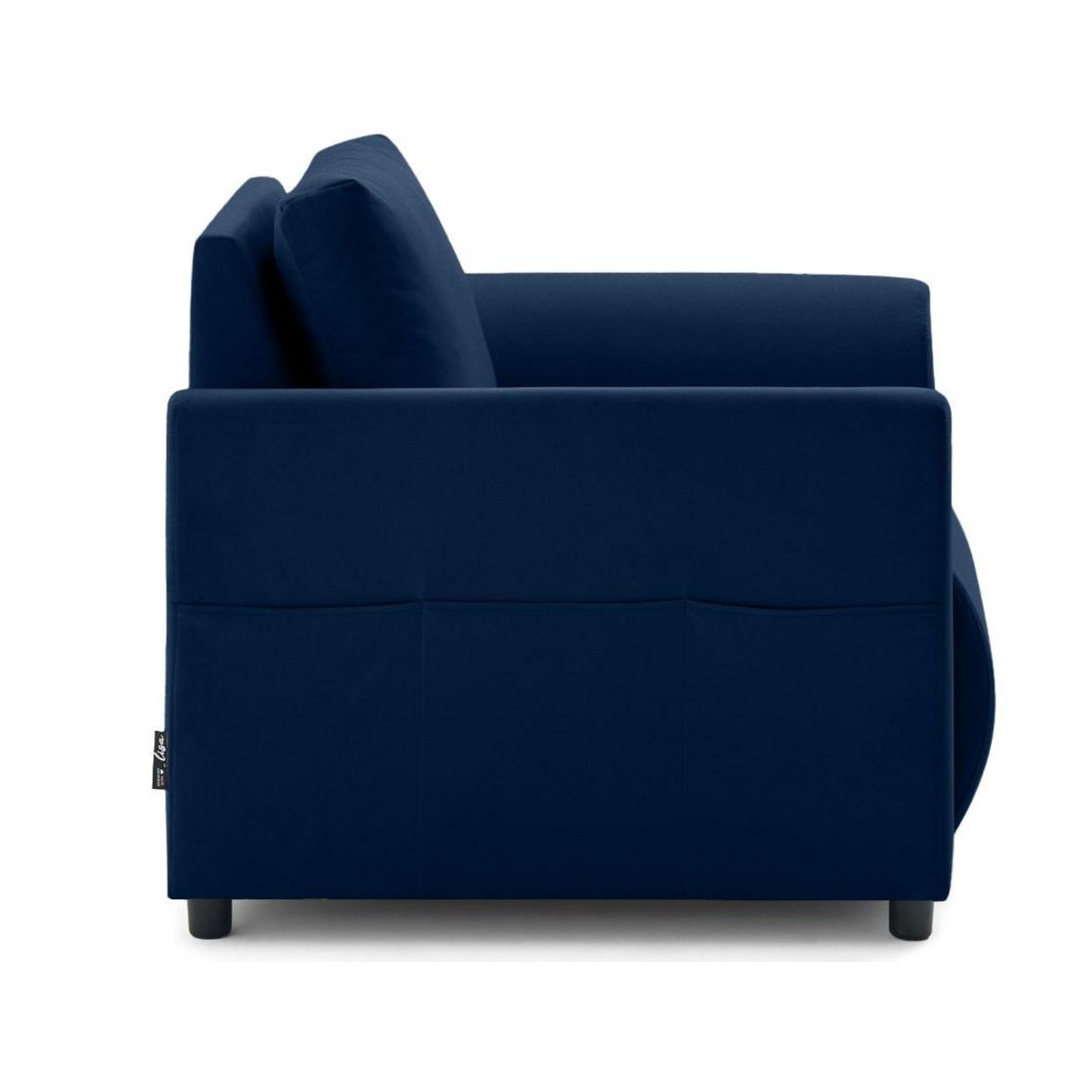 LISA DESIGN Camelia - fauteuil avec poche en velours