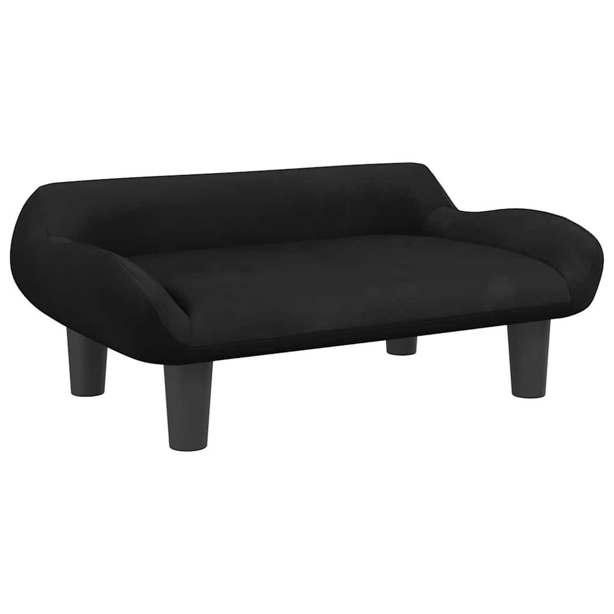 Voir la diapositive 2 : VIDAXL Lit pour chien noir 70x40x24 cm velours