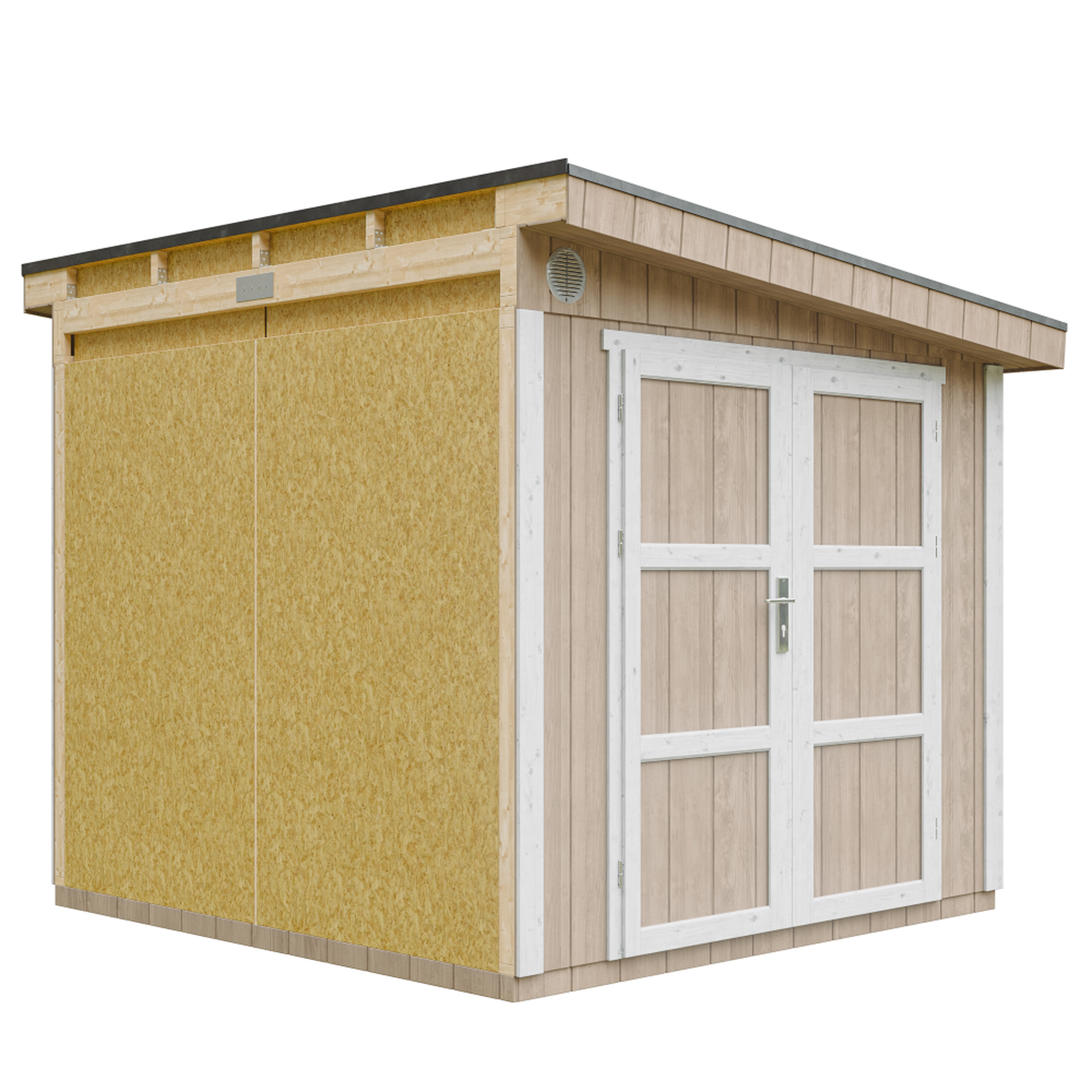 Voir la diapositive 1 : TIMBELA Abri de jardin qualité premium 5,9 m² - h231x248x294 cm avec plancher et paroi latérale m938