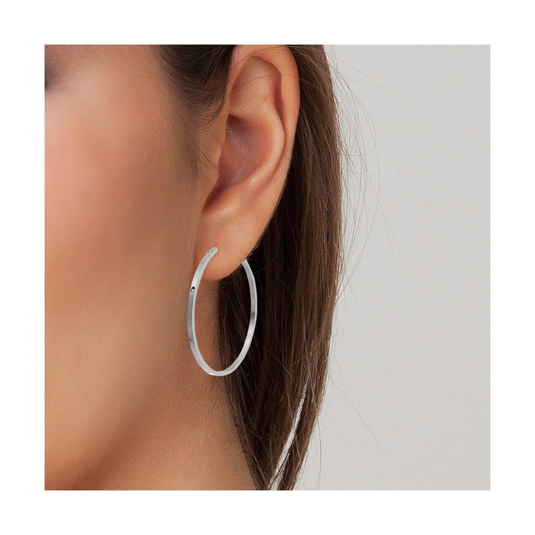 Voir la diapositive 2 : SC CRYSTAL Boucles d'oreilles en acier inoxydable par SC Crystal ornées de cristaux scintillants