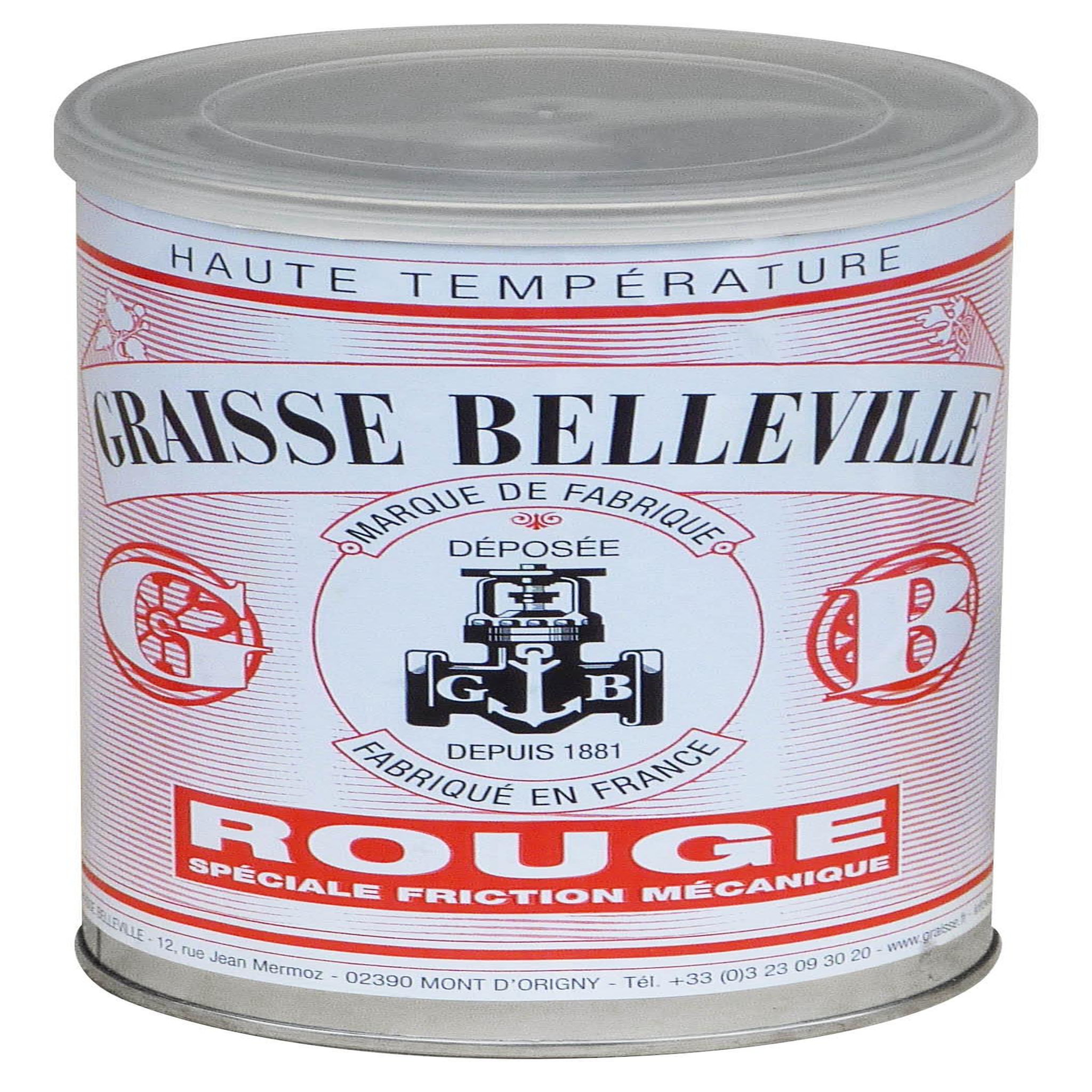GRAISSE BELLEVILLE Graisse belleville rouge friction mécanique 700g