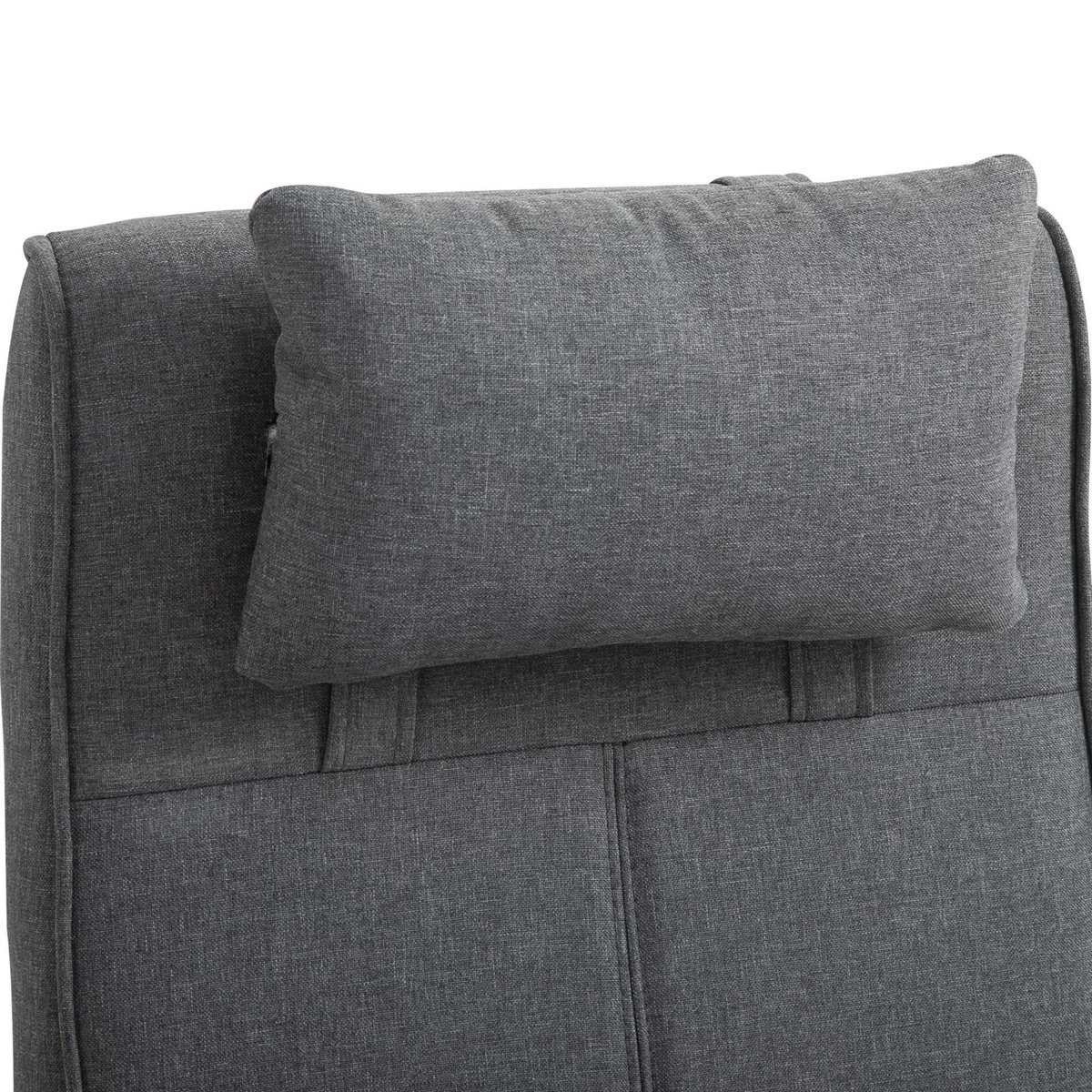 HOMCOM HOMCOM Fauteuil de bureau manager grand confort repose-pied tétière intégrés dossier inclinable lin gris