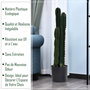 Voir la diapositive 6 : OUTSUNNY Cactus artificiel grand réalisme plante artificielle grande taille dim. Ø 17 x 100H cm vert