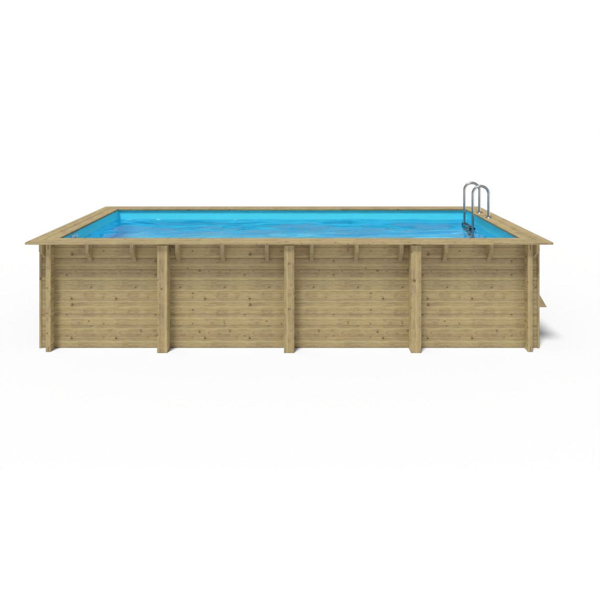 WATERCLIP Piscine bois rectangulaire 6,20 x 3,20