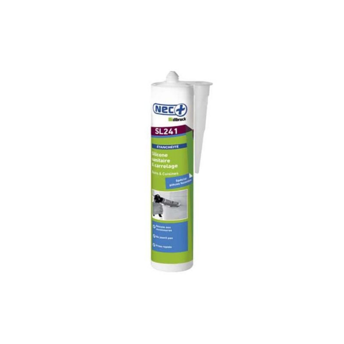 NEC + Mastic Silicone sanitaire SL241 NEC+ transparent 310ml x 5