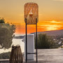 Voir la diapositive 2 : Lumisky Lampadaire sans fil STANLEY Beige Poly rotin H150cm