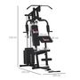 Voir la diapositive 3 : HOMCOM Station de musculation - entrainement complet - développé couché, butterfly, barre latissimus, curler, bande résistance - 11 contrepoids - acier noir