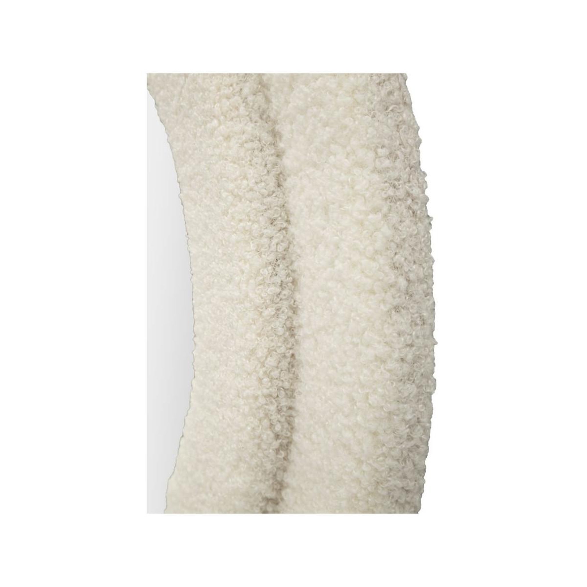 Voir la diapositive 5 : Paris Prix Miroir mural en tissu bouclé  teddy  160cm crème