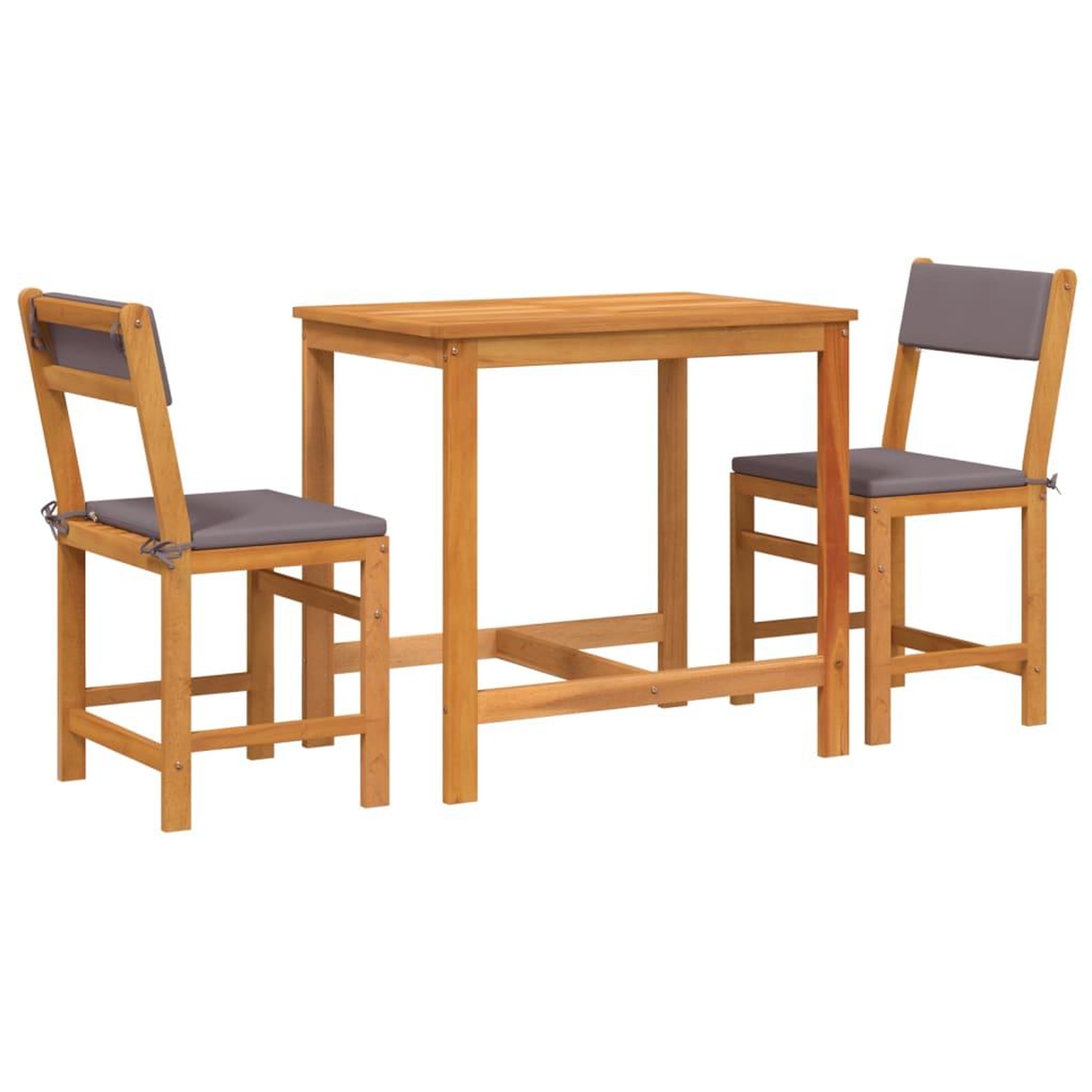 Voir la diapositive 2 : VIDAXL Ensemble de balcon avec coussins 3 pcs bois massif d'acacia